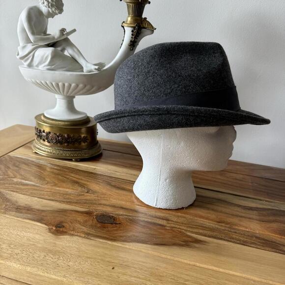 Goorin Bros Gray Wool Fedora Style Hat Size M - Picture 3 of 7
